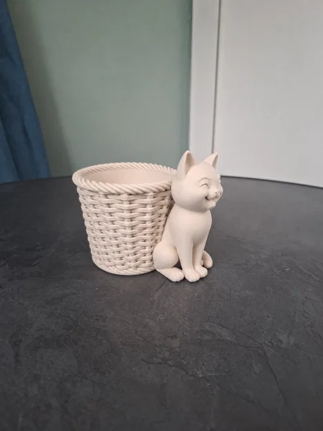 Chậu Cây Hình Chú Mèo Cười Vui Vẻ - Image 4