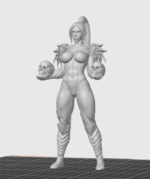 Mô hình 3D nữ chiến binh giả tưởng cầm đầu lâu (Fantasy Woman NFSW) - Image 2
