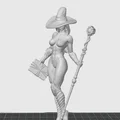 Mô hình tượng Nữ Phù Thủy Fantasy - File in 3D nghệ thuật chất lượng - Thumbnail 2