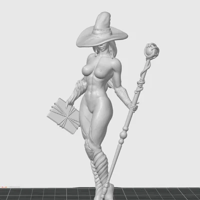 Mô hình tượng Nữ Phù Thủy Fantasy - File in 3D nghệ thuật chất lượng