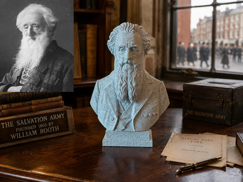 Tượng bust William Booth (In 3D) - Image 1