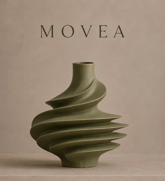 Lọ hoa Movea Vase: Mẫu thiết kế xoắn ốc trang trí nhà cửa đẹp mắt - Image 1