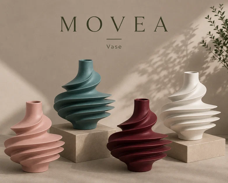 Lọ hoa Movea Vase: Mẫu thiết kế xoắn ốc trang trí nhà cửa đẹp mắt - Image 2