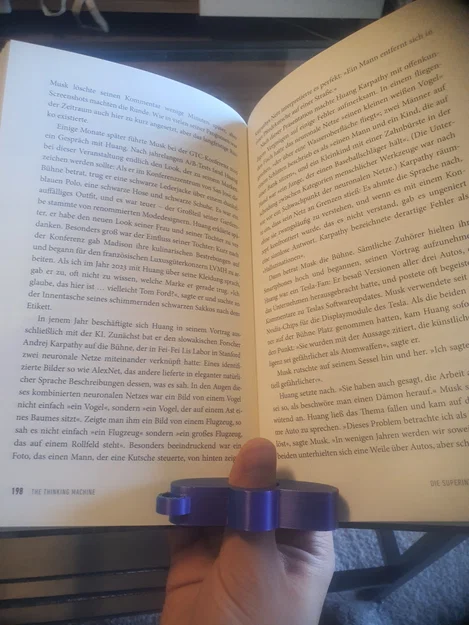 Dụng cụ kẹp sách bằng ngón cái (Thumb book holder) - Hỗ trợ đọc sách - Image 2
