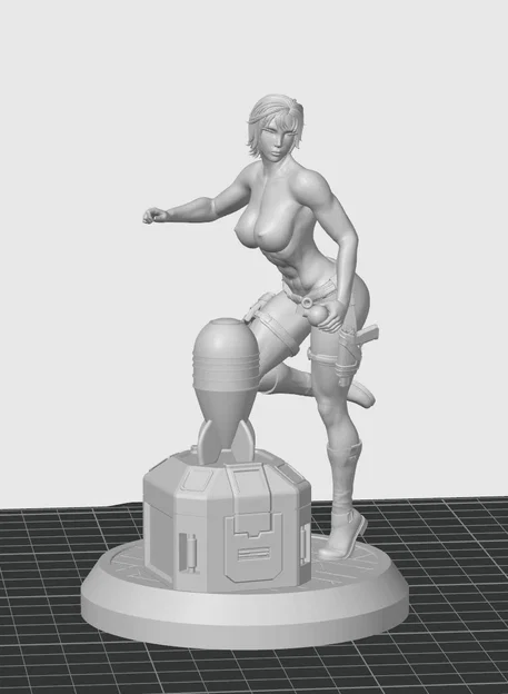 Mô hình 3D nữ chiến binh quân đội gợi cảm (File STL) - Image 2
