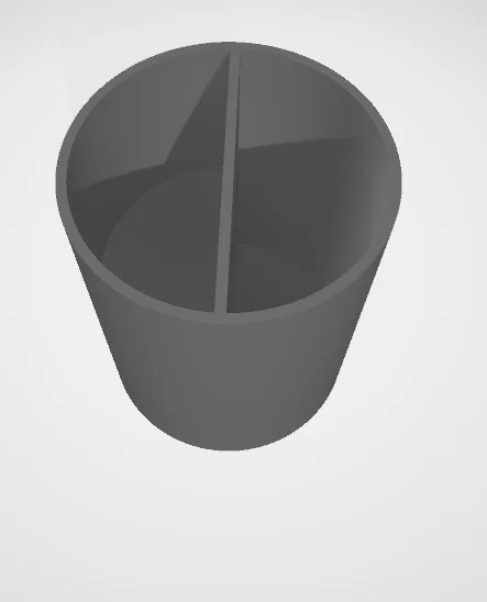 Ống cắm bút 2 ngăn - không cần support - Image 1