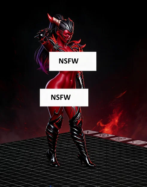 Mô hình tượng Succubus Fantasy đầy quyến rũ cho in 3D - Image 1