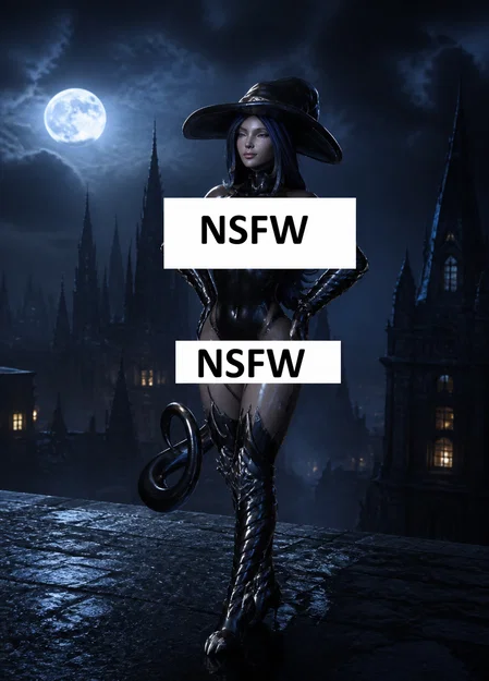 Mô hình Fantasy Witch Catwoman - Tượng nhân vật in 3D nghệ thuật - Image 1
