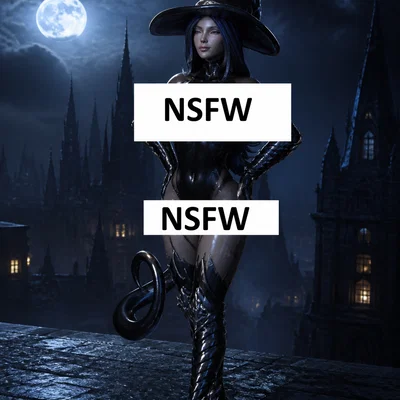 Mô hình Fantasy Witch Catwoman - Tượng nhân vật in 3D nghệ thuật