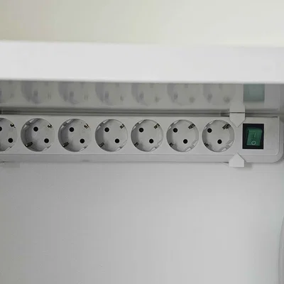 Giá treo ổ cắm điện (Power Strip Holder) tối ưu cho kệ 16mm-19mm