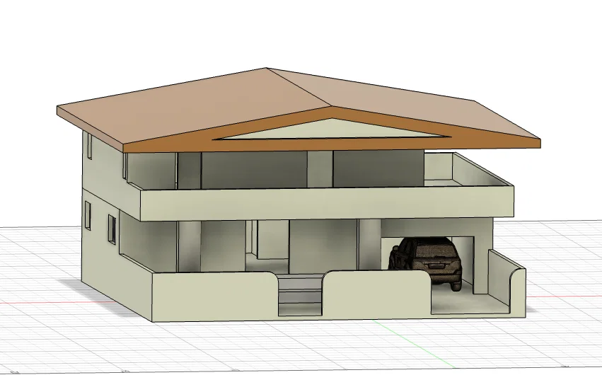 Mô hình nhà ở kiến trúc hiện đại GT64 (3D Printing Model) - Image 1