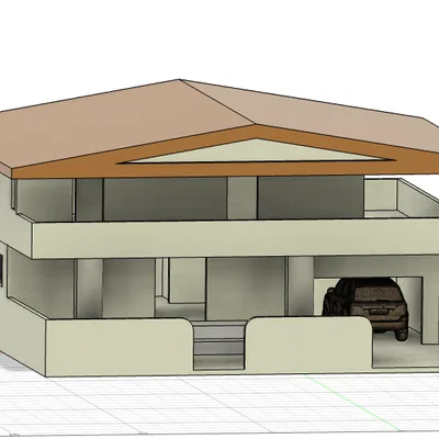 Mô hình nhà ở kiến trúc hiện đại GT64 (3D Printing Model)