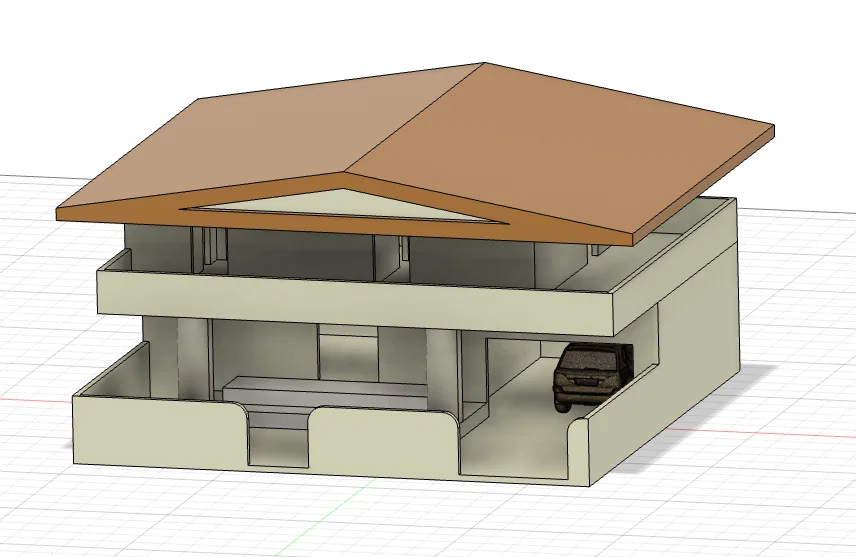 Mô hình nhà ở kiến trúc hiện đại GT64 (3D Printing Model) - Image 2