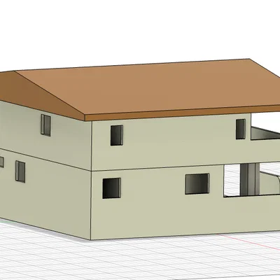Mô hình nhà ở kiến trúc hiện đại GT64 (3D Printing Model)