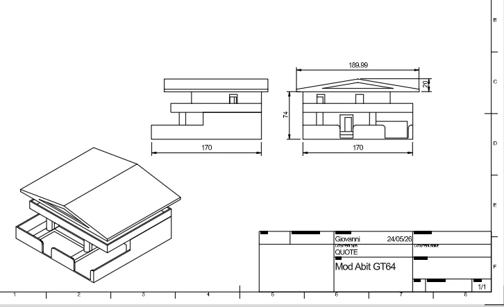Mô hình nhà ở kiến trúc hiện đại GT64 (3D Printing Model) - Image 7