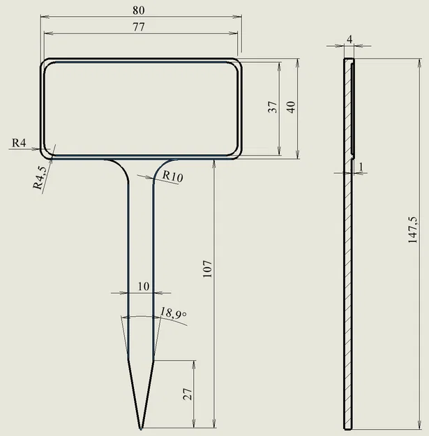Biển cắm chậu cây (Plant sign) - Phụ kiện làm vườn in 3D đơn giản - Image 3