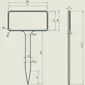 Biển cắm chậu cây (Plant sign) - Phụ kiện làm vườn in 3D đơn giản - Thumbnail 3