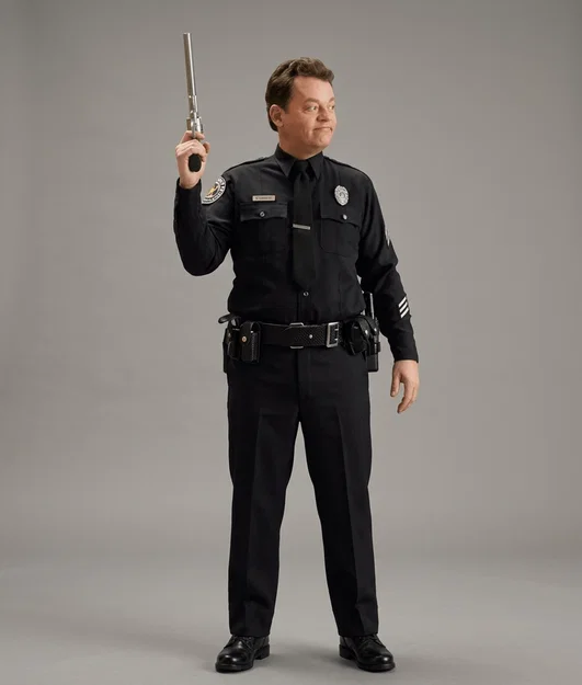 Mô hình 3D nhân vật Tackleberry từ phim Police Academy 1984 - Image 1