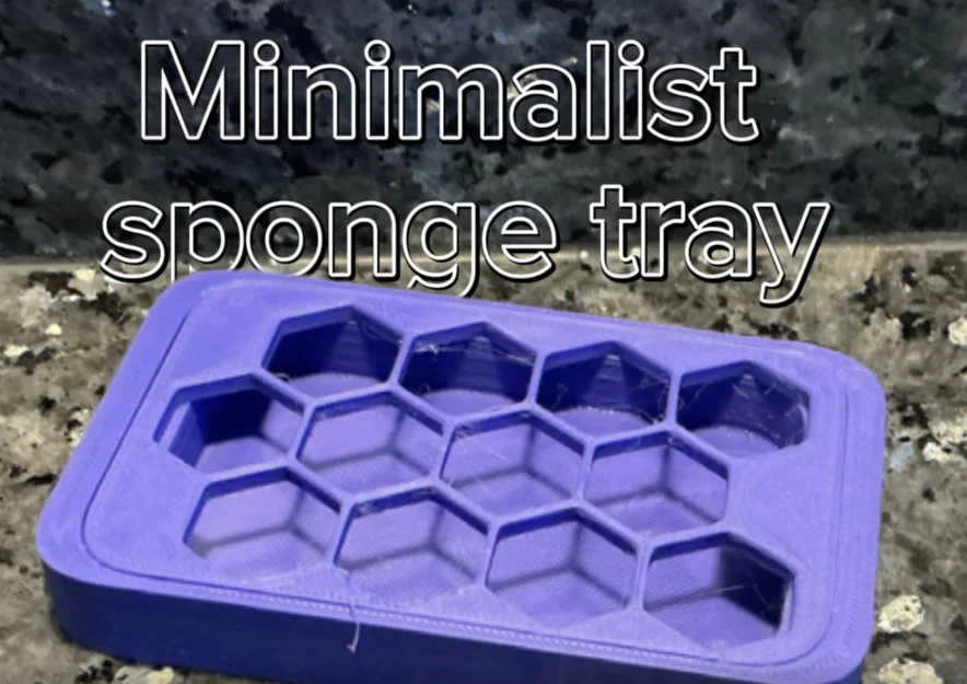 Khay Đựng Miếng Rửa Chén Tối Giản In 3D (Minimalist Sponge Tray) - Image 1