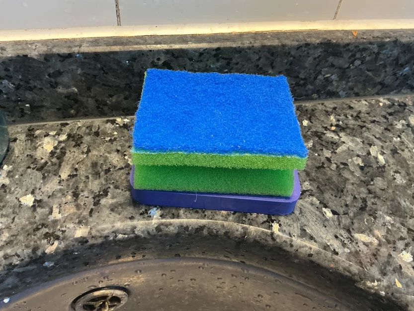 Khay Đựng Miếng Rửa Chén Tối Giản In 3D (Minimalist Sponge Tray) - Image 3