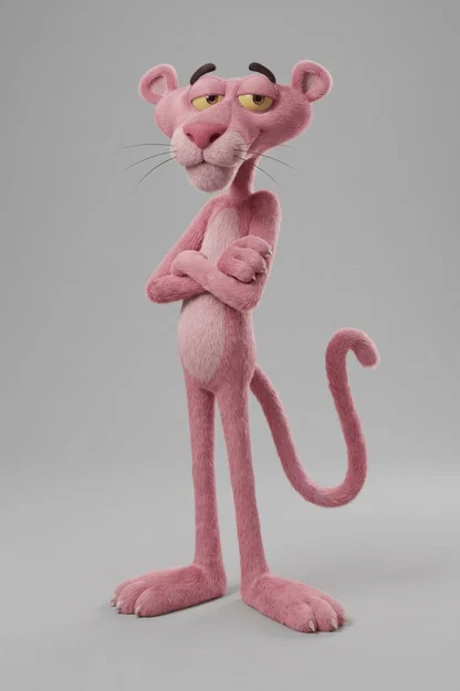 Mô hình 3D Pink Panther - Pink Himself 1964 độc đáo cho fan - Image 1