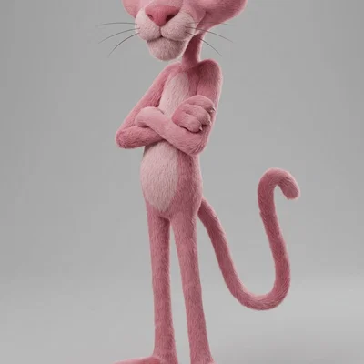 Mô hình 3D Pink Panther - Pink Himself 1964 độc đáo cho fan