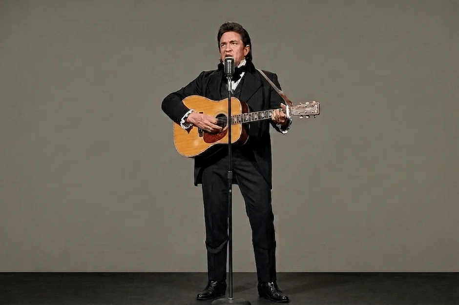 Mô hình 3D huyền thoại nhạc Country Johnny Cash ấn tượng - Image 1