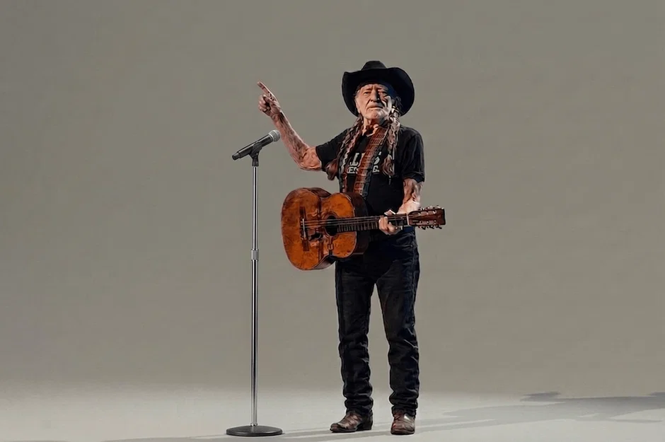 Mô hình 3D huyền thoại nhạc đồng quê Willie Nelson để bàn cực chất - Image 1