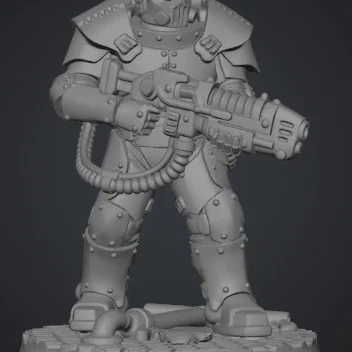 Mô hình lính hạng nặng Tabletop Heavy Weapons Trooper 1