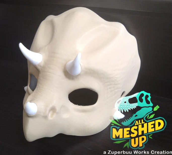 Mặt nạ hóa trang Triceratops - Image 1