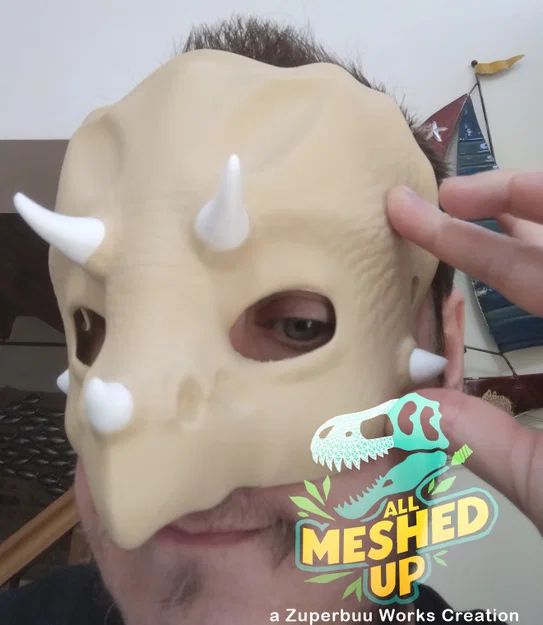 Mặt nạ hóa trang Triceratops - Image 4