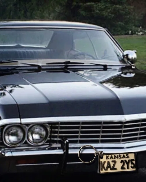 Móc khóa biển số xe Chevrolet Impala 67 (Supernatural) - In 3D nhanh - Image 2