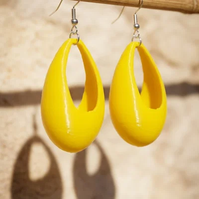 Earrings - 081: Bông tai dáng giọt nước phong cách tối giản