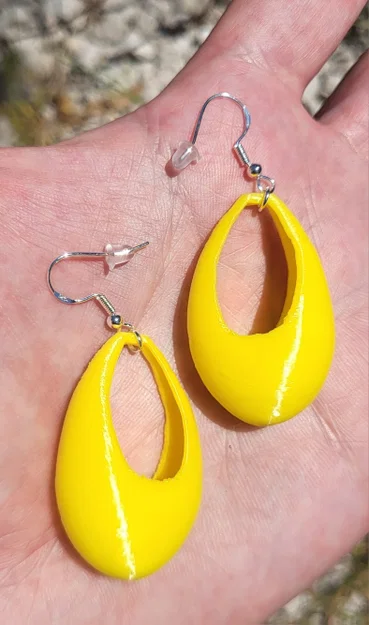 Earrings - 081: Bông tai dáng giọt nước phong cách tối giản - Image 2