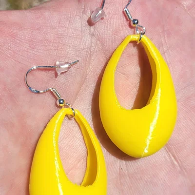 Earrings - 081: Bông tai dáng giọt nước phong cách tối giản