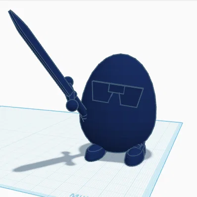 Mô hình Super Egg: Chiến binh trứng độc đáo để in 3D trang trí