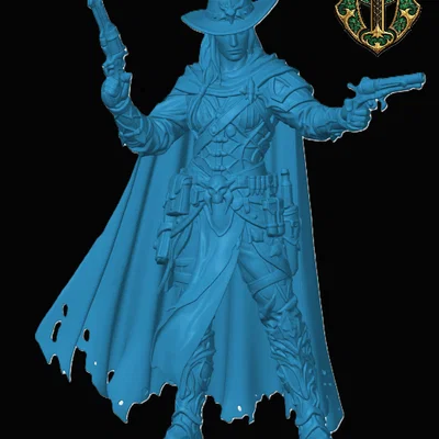 Mô hình Drow Gunslinger cho game nhập vai