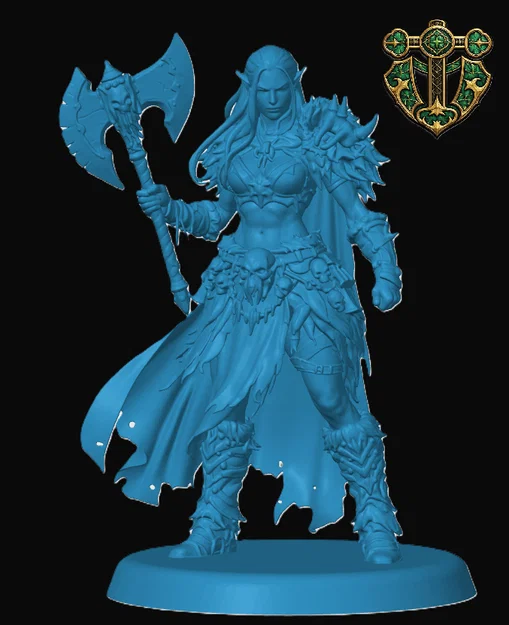 Mô hình Drow Barbarian cho game RPG - Image 1
