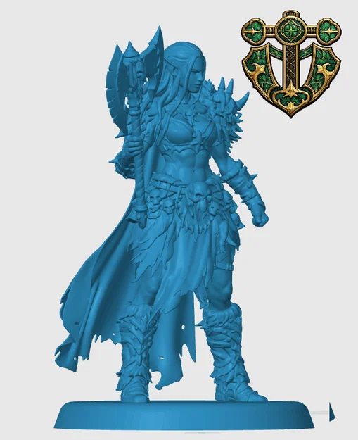 Mô hình Drow Barbarian cho game RPG - Image 2