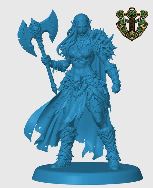 Mô hình Drow Barbarian cho game RPG - Image 3