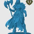 Mô hình Drow Barbarian cho game RPG - Thumbnail 3