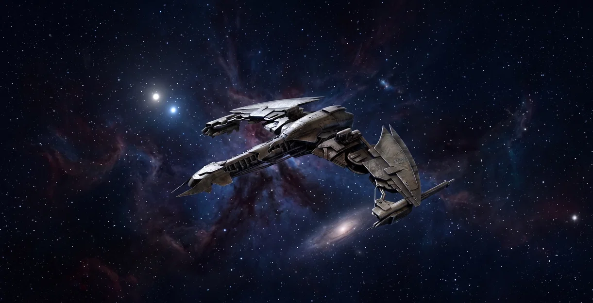 Mô hình tàu chiến phe Klingon D3 từ Star Trek Fleet Command - Image 1