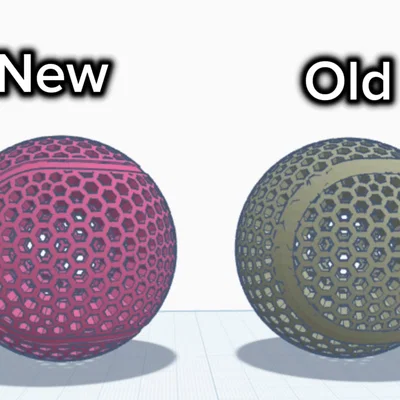 Mô hình quả bóng tennis Airless v2: Thiết kế in 3D độc đáo