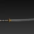 Mô hình kiếm Katana Nhật Bản in 3D sắc nét cho Cosplay - Thumbnail 3