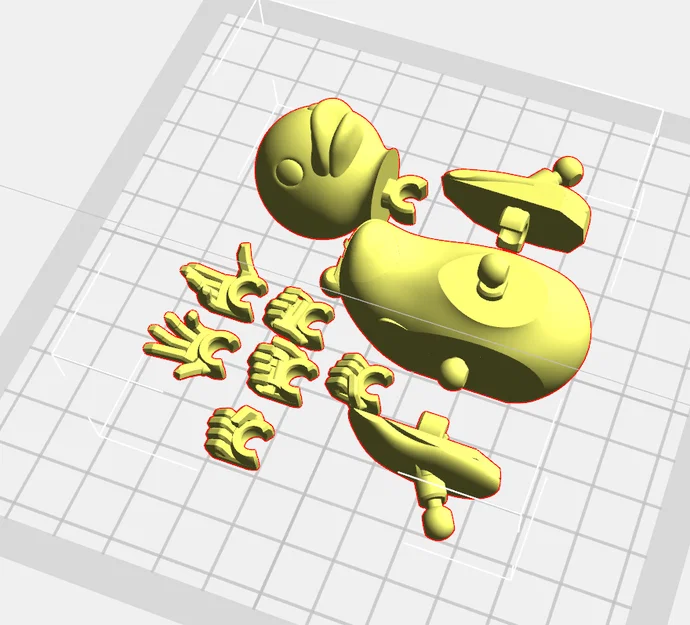Mô hình chú vịt cử động linh hoạt Ducky 13 in 3D thú vị - Image 1
