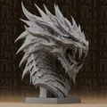 Tượng bán thân đầu rồng gầm thét #261 (Resin Bust) - Thumbnail 1