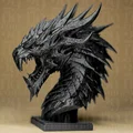 Tượng bán thân đầu rồng gầm thét #261 (Resin Bust) - Thumbnail 2