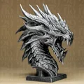 Tượng bán thân đầu rồng gầm thét #261 (Resin Bust) - Thumbnail 3
