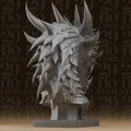 Tượng bán thân đầu rồng gầm thét #261 (Resin Bust) - Thumbnail 5