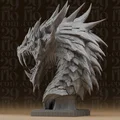Tượng bán thân đầu rồng gầm thét #261 (Resin Bust) - Thumbnail 6